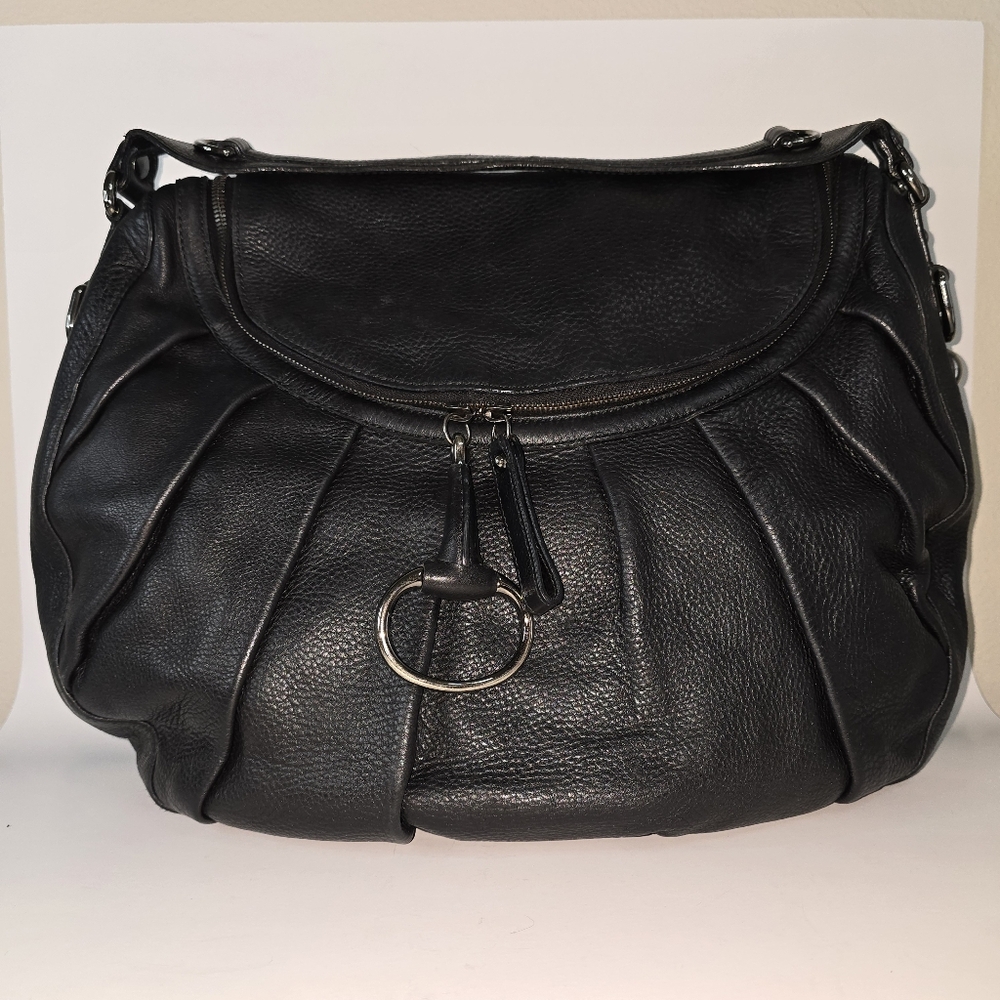Icon Bit Gucci Leather Shoulder Bag